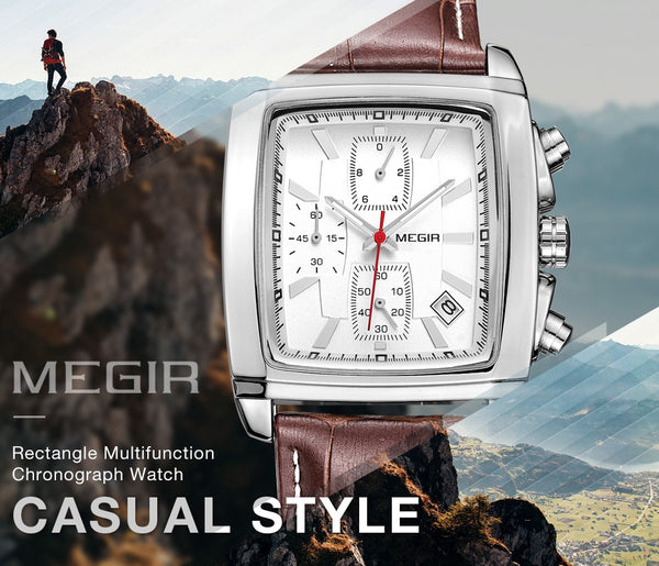 MEGIR Original Wristwatch Men Top Brand Luxury Quartz Military Wristwatches Leather Wristwatch Men  Erkek Kol Saati-kopara2trade.myshopify.com-