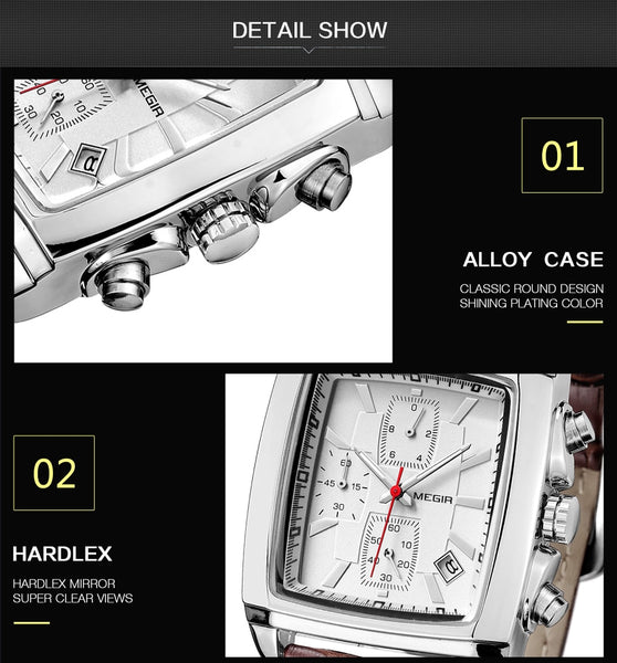 MEGIR Original Wristwatch Men Top Brand Luxury Quartz Military Wristwatches Leather Wristwatch Men  Erkek Kol Saati-kopara2trade.myshopify.com-