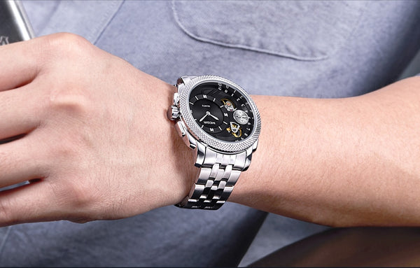 Business Wristwatch for Men MEGIR Luxury Quartz Wristwatches Stainless Steel Military Wrist Wristwatches Men  Hour Time-kopara2trade.myshopify.com-