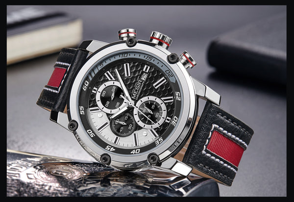 Creative MEGIR Chronograph Sport Men Wristwatch Luxury Quartz Wristwatches Men  Army Military Wristwatches Hour-kopara2trade.myshopify.com-