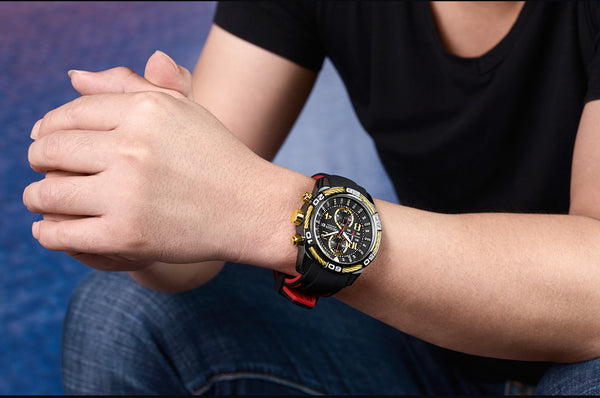 MEGIR Chronograph Sport Men Wristwatch Creative Silicone Army Military Wrist Wristwatches  Men  Quartz Wristwatch Hour-kopara2trade.myshopify.com-