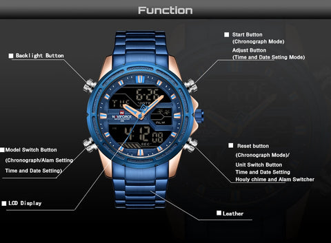 Top Luxury Brand NAVIFORCE Men Watches Military Waterproof LED Digital Sport Men's Male Wrist Watch relogio masculino-kopara2trade.myshopify.com-