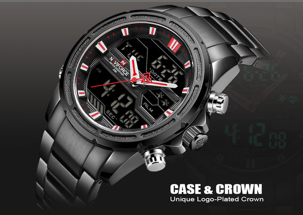 New Watches Men Luxury Top Brand Naviforce LED Men Sports Watches Waterproof Full Steel Quartz Men's Watch Relogio Masculino-kopara2trade.myshopify.com-