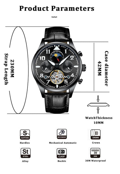 HAIQIN Mechanical Mens watches top brand luxury watch men Business Military wristwatch men Tourbillon Fashion 2019 reloj hombres-kopara2trade.myshopify.com-