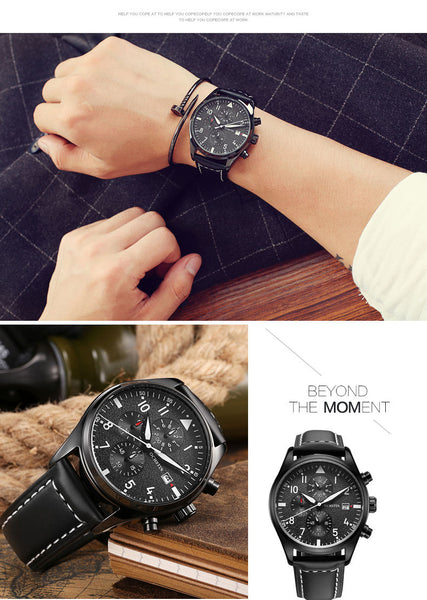OCHSTIN Man Wristwatch Top Luxury Brand Chronograph Calendar Genuine Leather Men Quartz Wristwatch Military Army Sport Male 043-kopara2trade.myshopify.com-