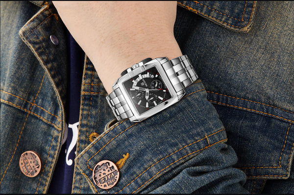 MEGIR Luxury Quartz Men Wristwatch Stainless Steel Strap Top Brand Dress Business Wristwatches Chronograph Wristwatches-kopara2trade.myshopify.com-