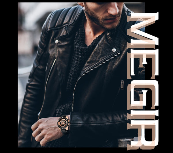 New Mens Wristwatches MEGIR Military Analog Wristwatch Men Fashion Sport Chronograph Quartz Male Clock  Waterproof-kopara2trade.myshopify.com-
