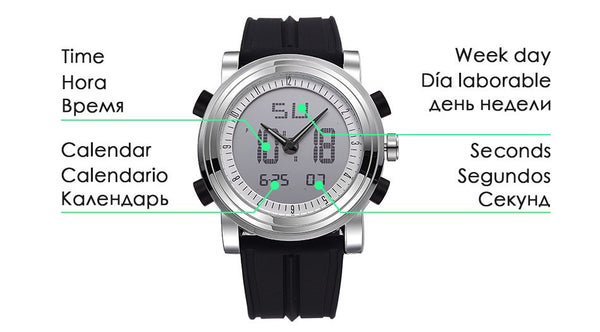 Relogio Masculino SINOBI Sports Digital Quartz Wristwatches Waterproof Quartz Men's Watch Geneva Hybird Watches erkek kol saati-kopara2trade.myshopify.com-