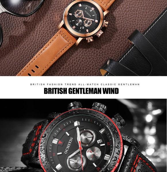 OCHSTIN Man Wristwatch Top Luxury Brand Chronograph Calendar Genuine Leather Men Quartz Wristwatch Military Army Sport Male  047-kopara2trade.myshopify.com-