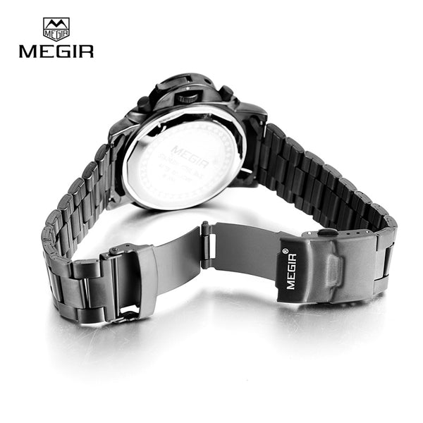 Megir 3006 luxury business quartz watch men waterproof wristwatch stainless steel strap men's fashion watches free shipping-kopara2trade.myshopify.com-