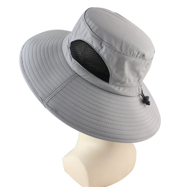 UPF 50+ Summer Wide Brim Bucket Hat Waterproof Breathable Packable Men Women Sun Hat Fishing Safari Boonie Hat Beach Panama Hat-kopara2trade.myshopify.com-