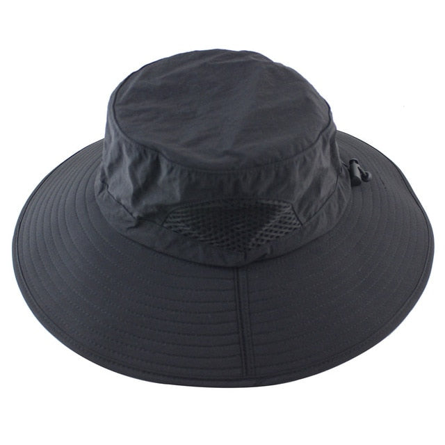UPF 50+ Summer Wide Brim Bucket Hat Waterproof Breathable Packable Men Women Sun Hat Fishing Safari Boonie Hat Beach Panama Hat-kopara2trade.myshopify.com-