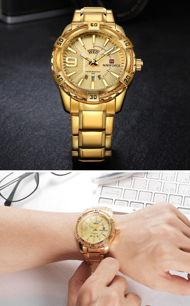 NAVIFORCE Watch Men Top Brand Luxury Fashion Quartz Men’s Watches Full Steel Waterproof Sports Wrist Watch Relogio Masculino-kopara2trade.myshopify.com-