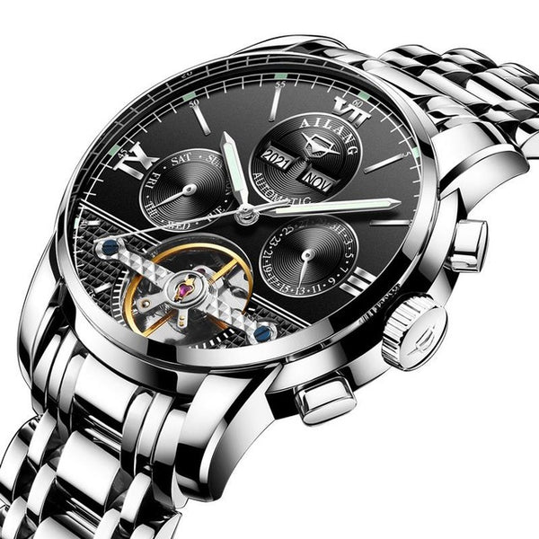 AILANG Swiss Certified Authentic Mechanical Watch Fully Automatic Wormhole Concept Waterproof Watch Men's Famous Brand Trend 2019 New T-kopara2trade.myshopify.com-