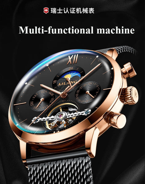 SSS quality men's watch tourbillon Minimalist automatic watch latest design Swiss gear wrist watches diesel mechanical clock men-kopara2trade.myshopify.com-