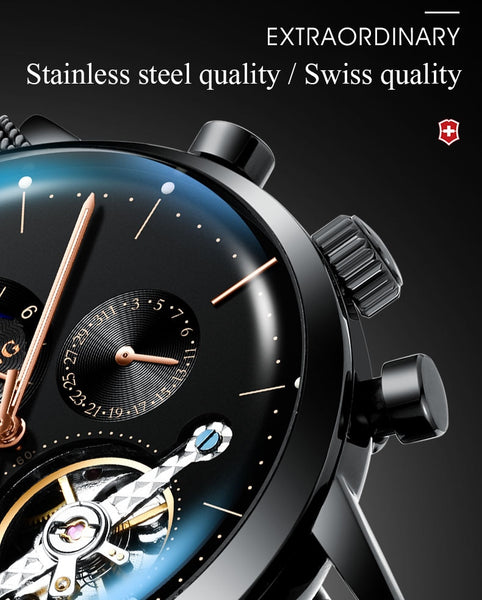 SSS quality men's watch tourbillon Minimalist automatic watch latest design Swiss gear wrist watches diesel mechanical clock men-kopara2trade.myshopify.com-