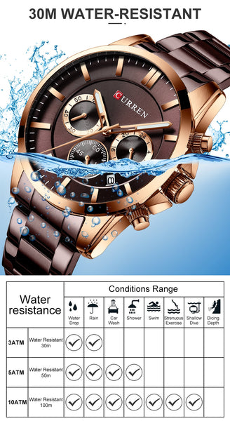 Men Watch CURREN Top Brand Luxury Fashion Quartz Men's Watches Waterproof Chronograph Male Date Sports Relogio Masculino-kopara2trade.myshopify.com-