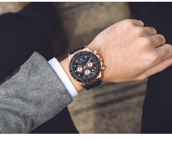 Men Watch OCHSTIN Top Luxury Brand Designer Quartz-watch Silicone Business Black Sport Military Quartz Watch Male Wristwatches-kopara2trade.myshopify.com-
