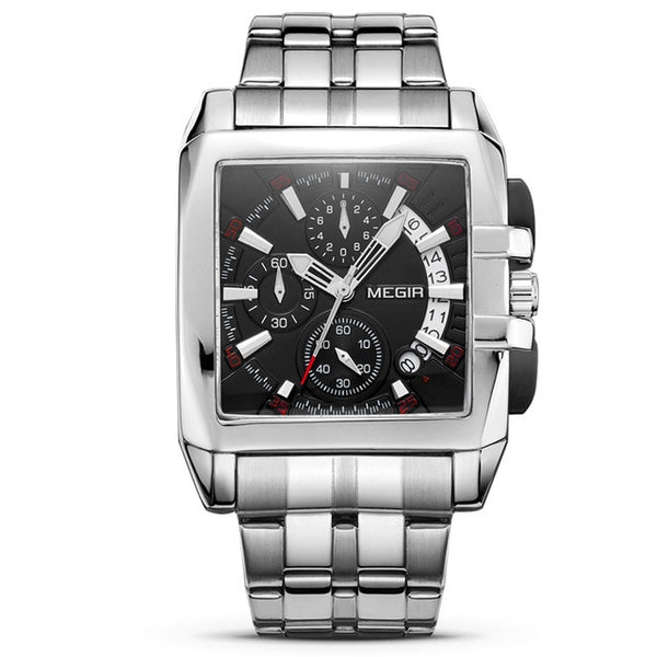 MEGIR Luxury Quartz Men Wristwatch Stainless Steel Strap Top Brand Dress Business Wristwatches Chronograph Wristwatches-kopara2trade.myshopify.com-
