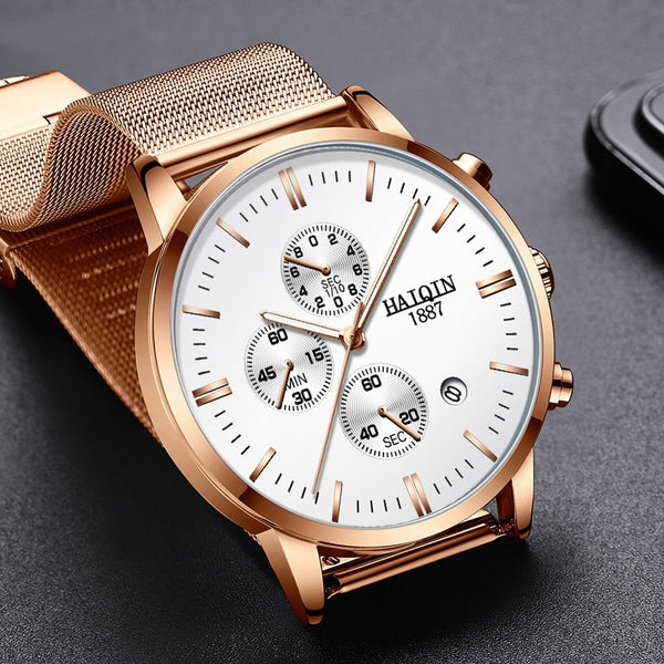 HAIQIN Men's watches Fashion Mens watches top brand luxury/Sport/military/Gold/quartz/wrist watch men  relogio masculino-kopara2trade.myshopify.com-