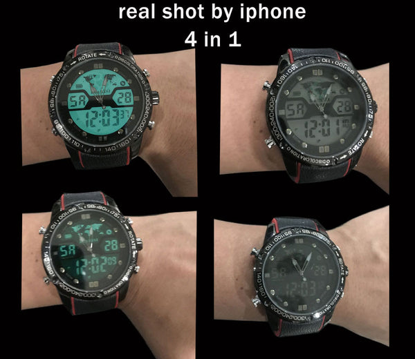 New BOAMIGO Mens Wristwatches Men Sports Wristwatches Men's Quartz LED Digital analog-kopara2trade.myshopify.com-