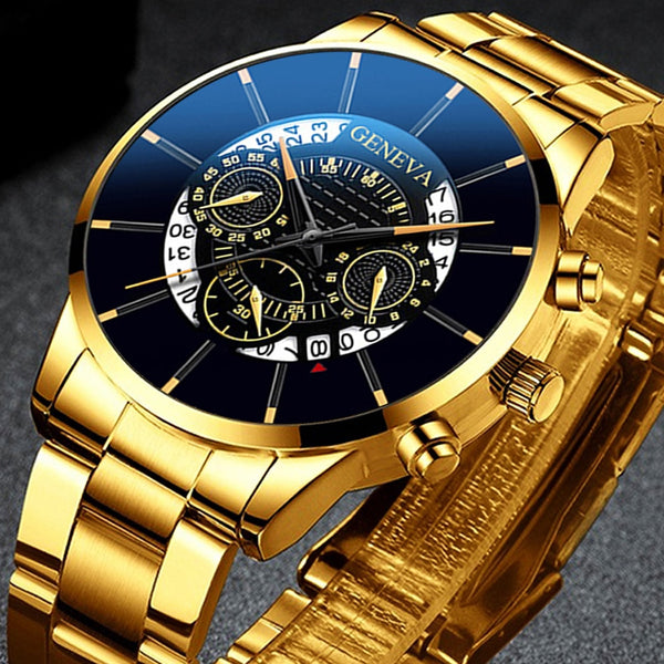 Fashion Men Stainless Steel Watch Luxury Calendar Quartz Wrist Watches Business Casual Watch for Man Relogio Masculino-kopara2trade.myshopify.com-