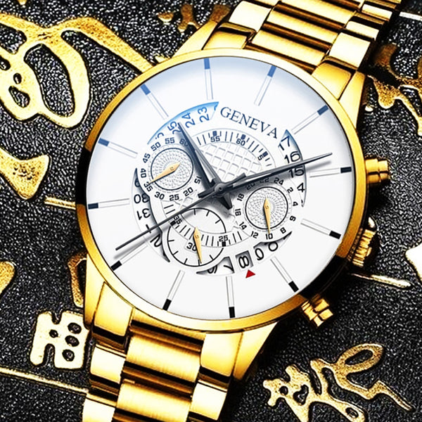 Fashion Men Stainless Steel Watch Luxury Calendar Quartz Wrist Watches Business Casual Watch for Man Relogio Masculino-kopara2trade.myshopify.com-