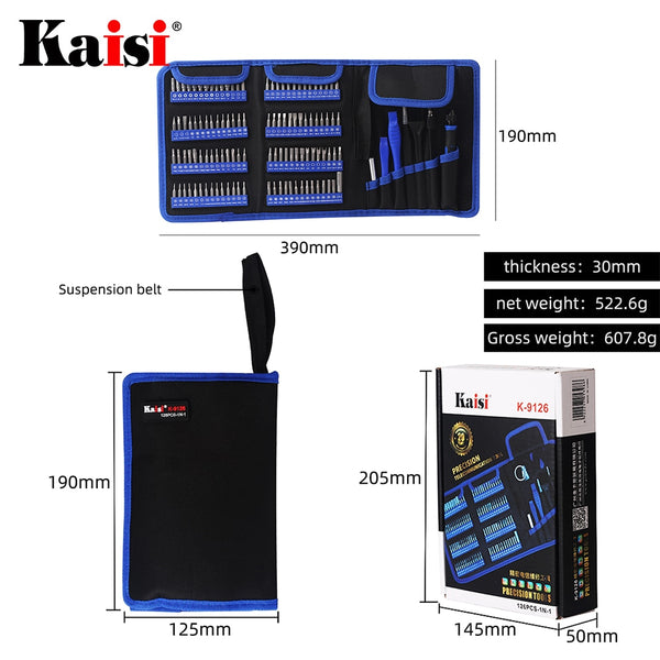 Kaisi Screwdriver Set Precision Screwdriver Tool Kit Magnetic Phillips Torx Bits 126 in 1 For Phones Laptop PC Repair Hand Tool-kopara2trade.myshopify.com-