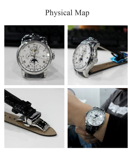 Switzerland LOBINNI Men Watch Luxury Brand Moon Phase Automatic Mechanical Men's Wirstwatches Sapphire Leather Seagull Movement-kopara2trade.myshopify.com-