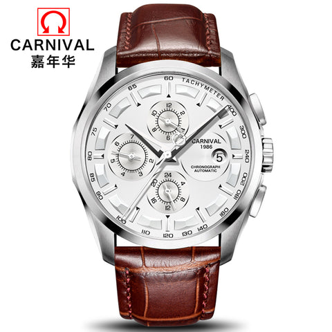 High end Automatic Watch Men CARNIVAL Multi function Mechanical Watches Waterproof Calendar Luminous Swiss brand Watch-kopara2trade.myshopify.com-