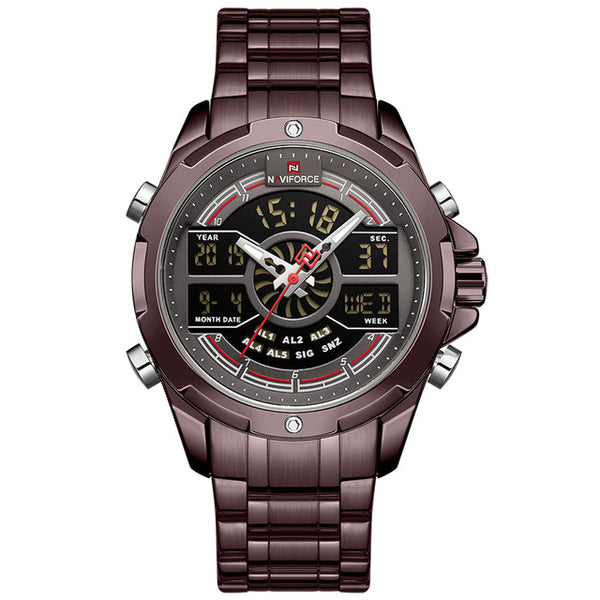 NAVIFORCE Watch Men Top Brand Luxury Stainless Steel Quartz Men’s Watches Blue Waterproof Sports Big Wrist Watch Male Clock-kopara2trade.myshopify.com-