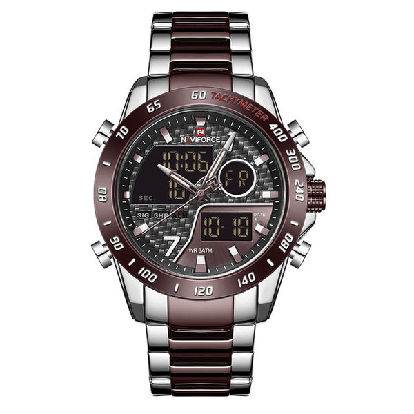 NAVIFORCE Luxury Brand Men’s Sports Watch Men Quartz Chronograph Male  Full Steel Military Wrist Watch Relogio Masculino-kopara2trade.myshopify.com-