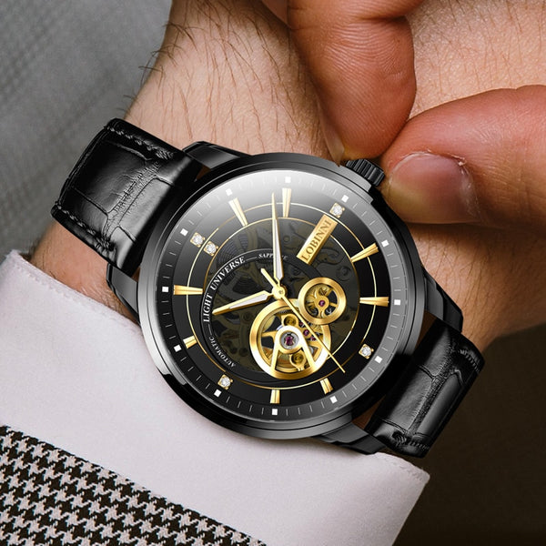 LOBINNI Seagull Automatic Mechanical Watch Luxury Brand Men Watch Leather Sapphire Waterproof 50M Male Wristwatch-kopara2trade.myshopify.com-