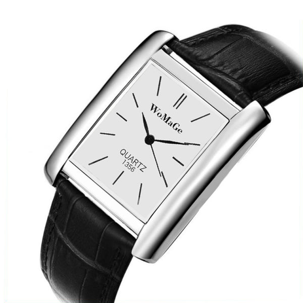 WoMaGe Women&#39;s Watches Top Brand Luxury Ladies Watch Women Watches Leather Strap Women&#39;s Rectangle Watch