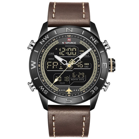 NAVIFORCE Luxury Brand Mens Fashion Sport Watches Men Quartz Analog Digital  Leather Army Military Watch Relogio Masculino-kopara2trade.myshopify.com-