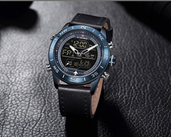 NAVIFORCE Luxury Brand Mens Fashion Sport Watches Men Quartz Analog Digital  Leather Army Military Watch Relogio Masculino-kopara2trade.myshopify.com-