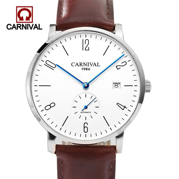 Relogio Masculino Carnival Brand Luxury Automatic Watch Men Ultra Thin Business Calendar Mechanical Wrist Watches Clock Man 2020-kopara2trade.myshopify.com-