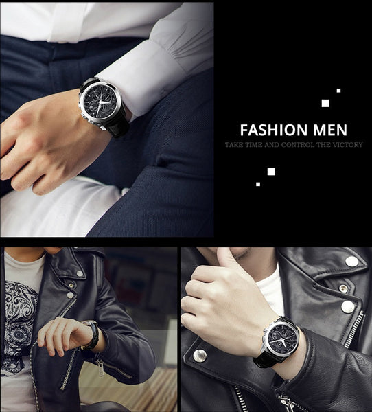 Fashion Mechanical Watch Men Luxury Brand CARNIVAL Multi Function Automatic Watches Men Self Wind Calendar Leather Band Luminous-kopara2trade.myshopify.com-