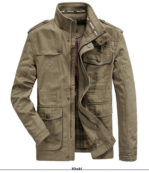New Brand Military Jacket Men 100% Cotton Pilot Jacket Coat Men's streetwear Bomber Jackets Cargo Flight Jacket Male clothing-kopara2trade.myshopify.com-