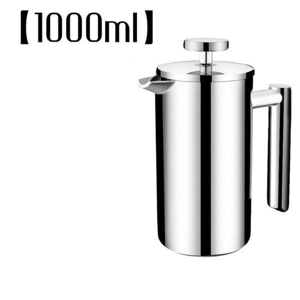 Hot selling 1000ml Stainless steel 304 double layer french