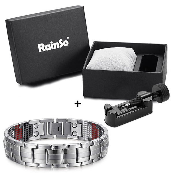 RainSo Male Bracelet Popular Fashion Dropshipping Bracelets & Bangles Charm Germanium Magnetic H Power Titanium Bracelet 2020-kopara2trade.myshopify.com-