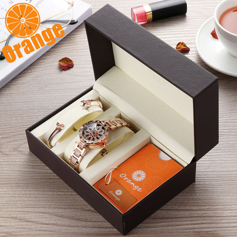 ORANGE Brand Top luxury Japan MIYOTA Quartz 360° Rotating Petals Women Watches Ladies Gifts Stainless Steel Waterproof Watches-kopara2trade.myshopify.com-