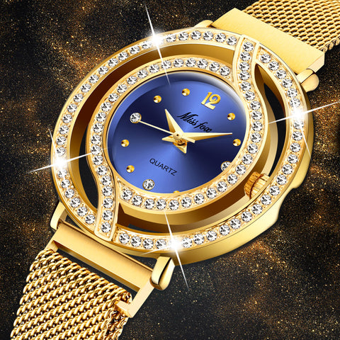 MISSFOX Magnetic Watch Women Luxury Brand Waterproof Diamond Women Watches Hollow Blue Quartz Elegant Gold Ladies Wrist Watch-kopara2trade.myshopify.com-