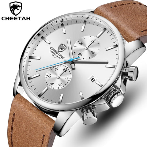CHEETAH New Men’s Watches Top Luxury Brand Sport Quartz Watch Men Chronograph Waterproof Wristwatch Leather Date reloj hombre-kopara2trade.myshopify.com-