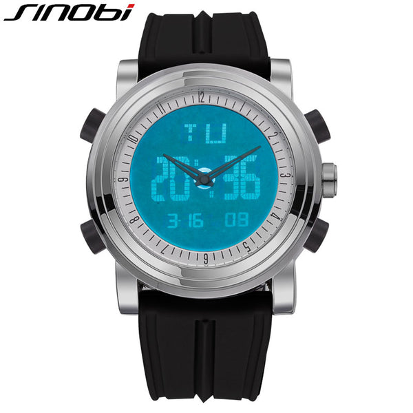 Relogio Masculino SINOBI Sports Digital Quartz Wristwatches Waterproof Quartz Men's Watch Geneva Hybird Watches erkek kol saati-kopara2trade.myshopify.com-