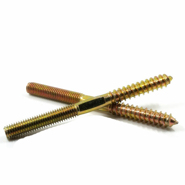 M6 M8 M10 Hanger Bolt Wood To Metal Dowels Double Ended Furniture Fixing Self Tapping Screws Wood Thread Stud 10pcs-kopara2trade.myshopify.com-