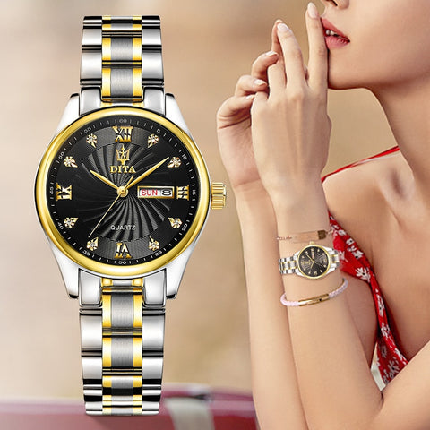 DITA High Quality Ladies Quartz Watch Women Top Brand Luxury Gold Movement Waterproof Date Sports Wrist Watches Relogio Feminino-kopara2trade.myshopify.com-