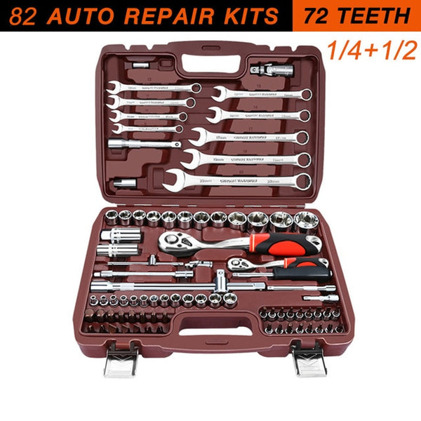 Socket Set Universal Car Repair Tool Ratchet Set Torque Wrench Combination Bit A Set Of Keys Multifunction DIY toos-kopara2trade.myshopify.com-