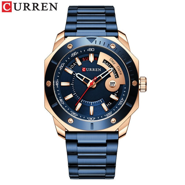 CURREN Men's Watch Fashion Chic Stainless Steel Quartz Male Watches with Date and week Gentleman Choice-kopara2trade.myshopify.com-