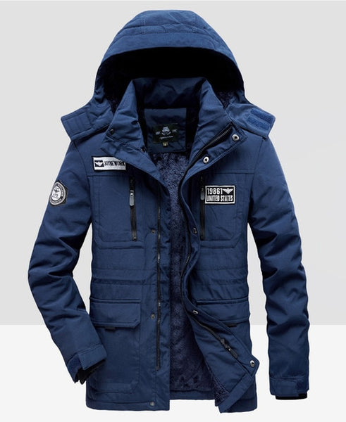 Winter Jacket Men Fleece Warm Cotton-Padded coats Thickens Military Overcoat Windbreaker Parka men Brand Clothing size M~4XL-kopara2trade.myshopify.com-